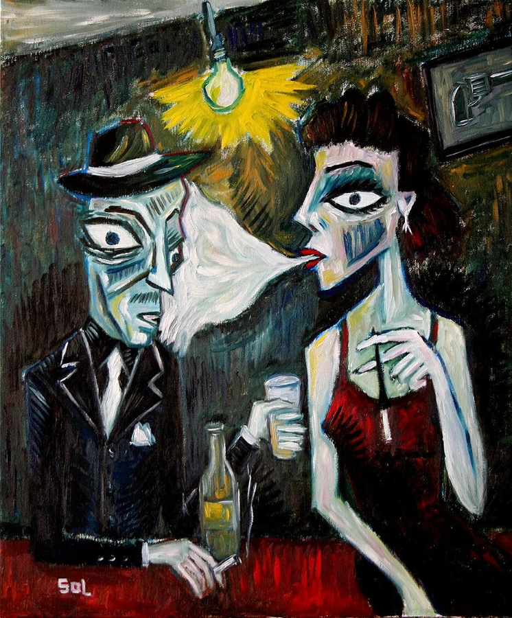 Abstract oil painting