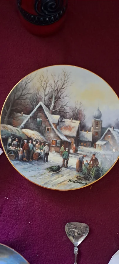 Cityscape painting with skyscrapers