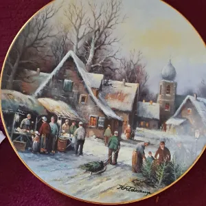 Cityscape painting with skyscrapers