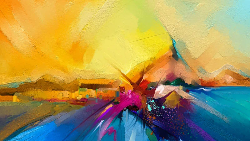 Colourful abstract painting